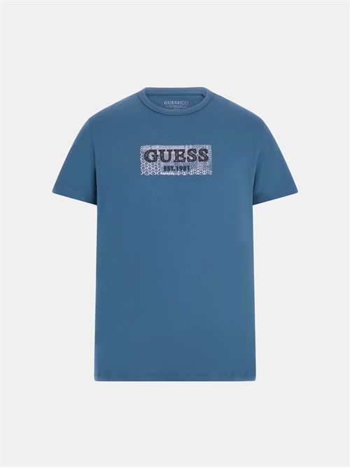 t-shirt uomo blu GUESS | M5GI19J1314/A73H